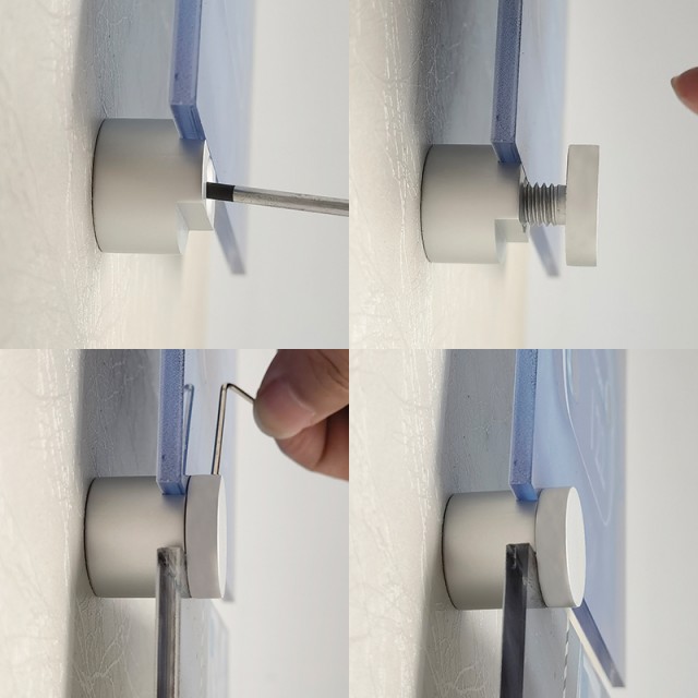 Aluminium Side Clamp Sign Standoff